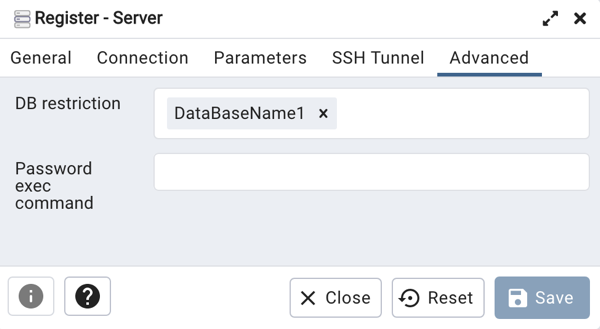 postgres database settings